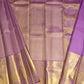 Violet Kanchi Checks All Over Zari Pure Silk Handloom Saree