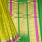 Green Kanchi Checks All over Zari Buti Pure Silk Handloom Saree