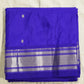 Blue Paithani Zari Buti  Narali Border Pure Silk Handloom Saree