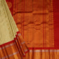 Cream Gadwal Missing Checks  Pure Silk Handloom Saree