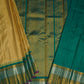 Light Brown Gadwal Big Zari Buti  Pure Silk Handloom Saree