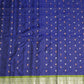 Blue Gadwal All Over Zari Checks Zari Buti Big Zari Border Pure Silk Handloom Saree