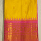 Yellow Gadwal Zari Buti Pure Silk Handloom Saree