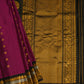 Dark Violet Gadwal Zari Buti Pure Silk Handloom Saree