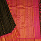 Black Gadwal all over Zari Checks Pure Silk Handloom Saree