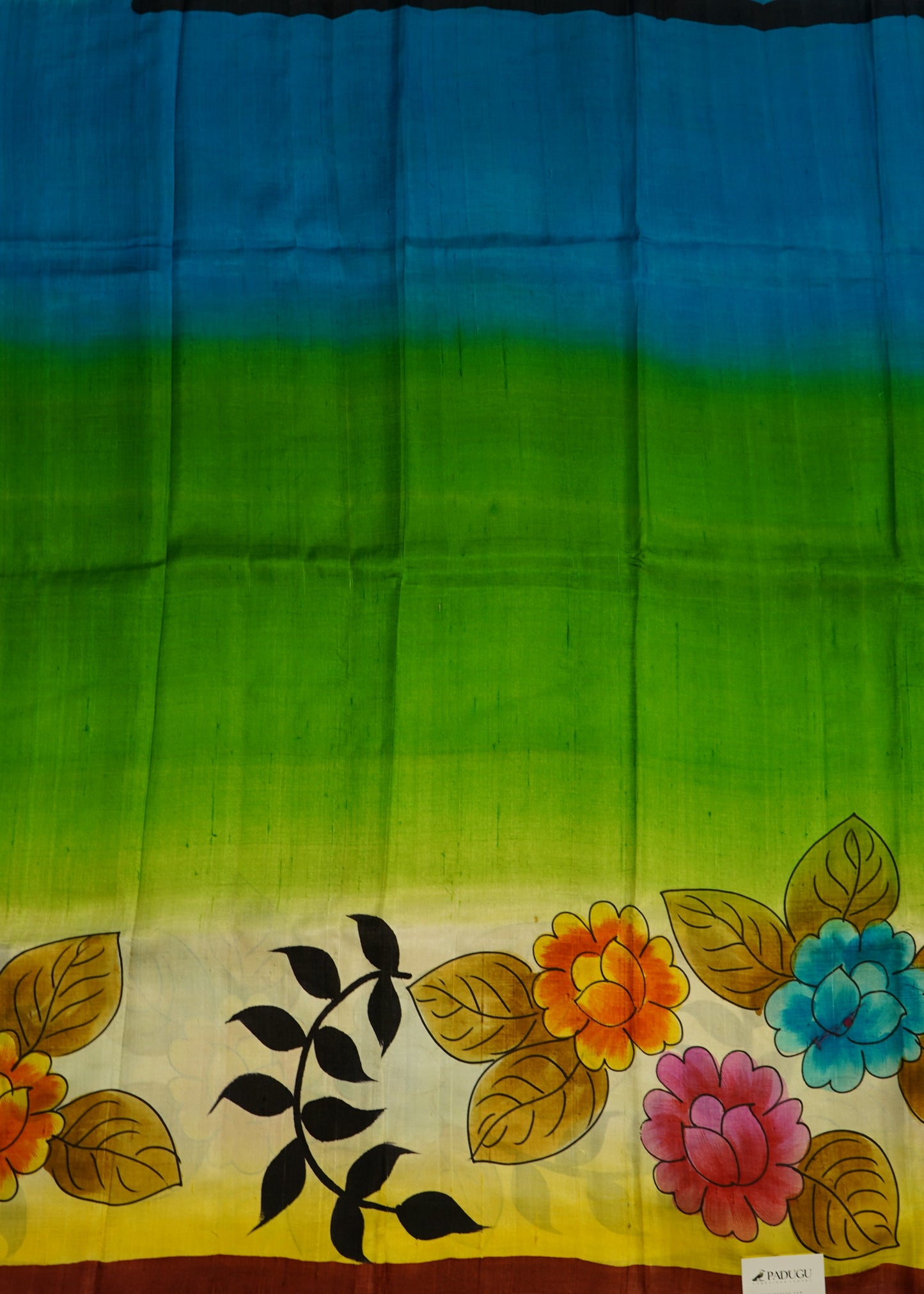 Multi Colour Bengal Tussar Silk Pure Handloom Saree