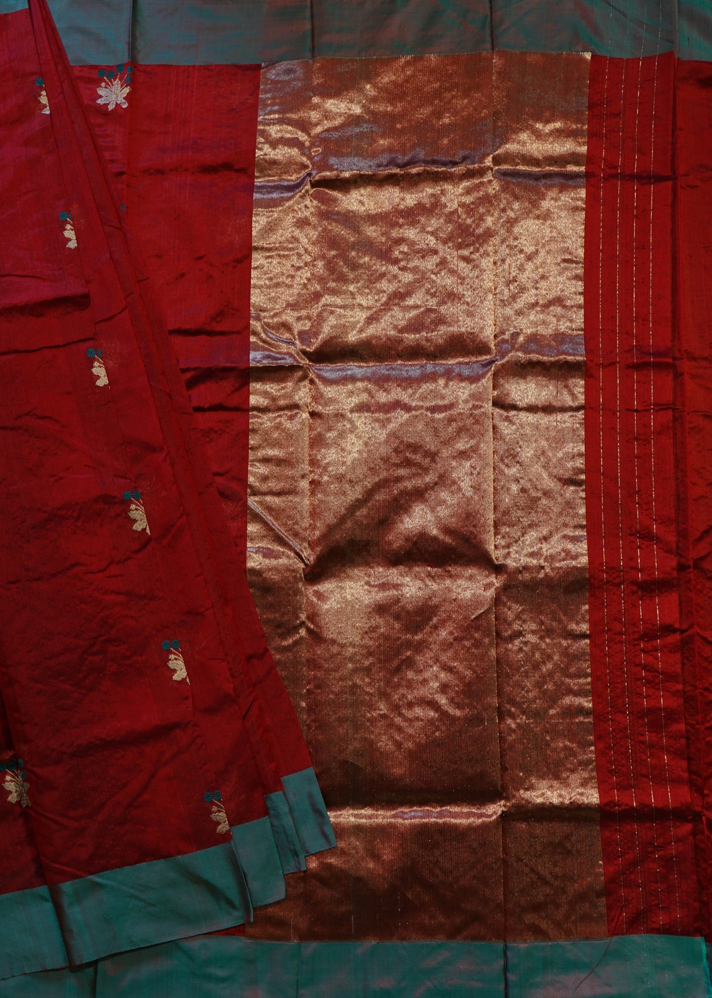 Maroon Chanderi Pure Silk Handloom Saree