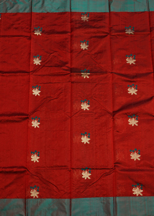 Maroon Chanderi Pure Silk Handloom Saree