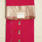 Dark Pink Chanderi Zari buti  Pure Silk Handloom Saree