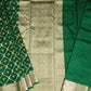 Green Chanderi All Over Zari Siver Zari Border Pure Silk Handloom Saree