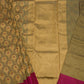 Light Grey Chanderi  All over Zari Pure Silk Handloom Saree