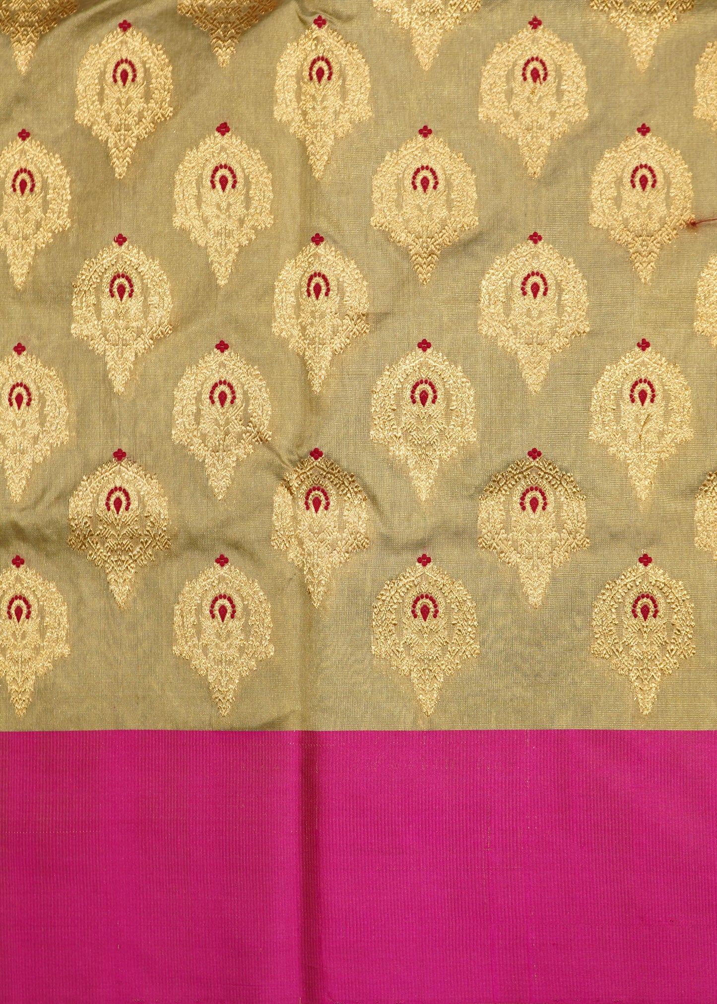 Light Gray Chanderi All Over Zari buti Organza Pure Silk Handloom Saree