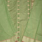 Light Green Chanderi Zari buti  Pure Silk Handloom Saree