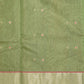 Light Green Chanderi Zari buti  Pure Silk Handloom Saree