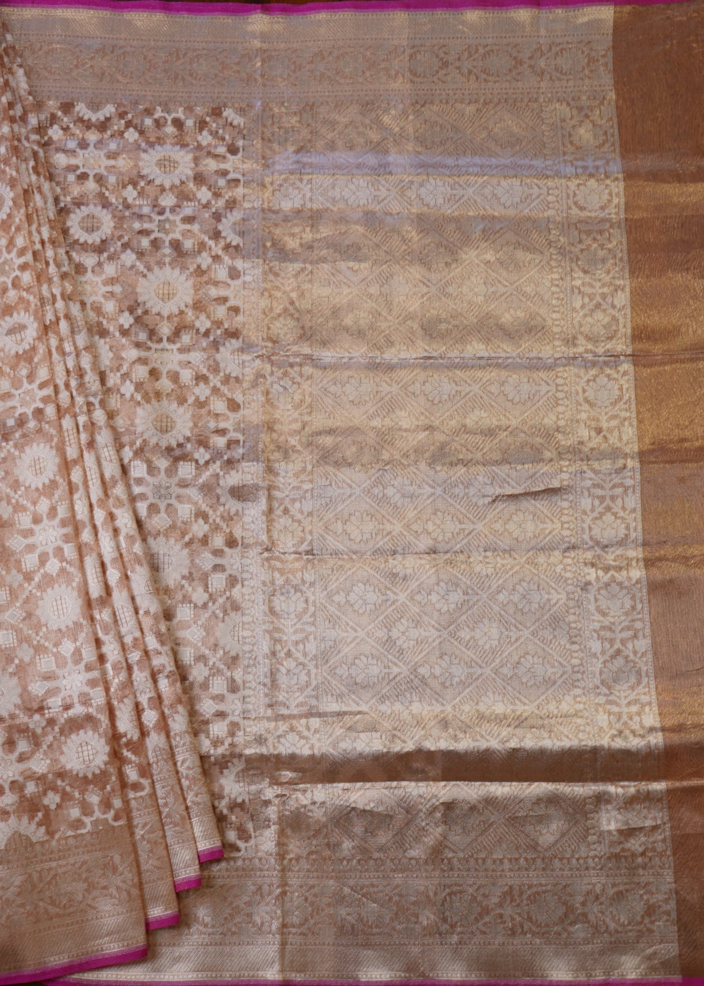 Yellowish Orange Iktara Banaras Silk Handloom Saree