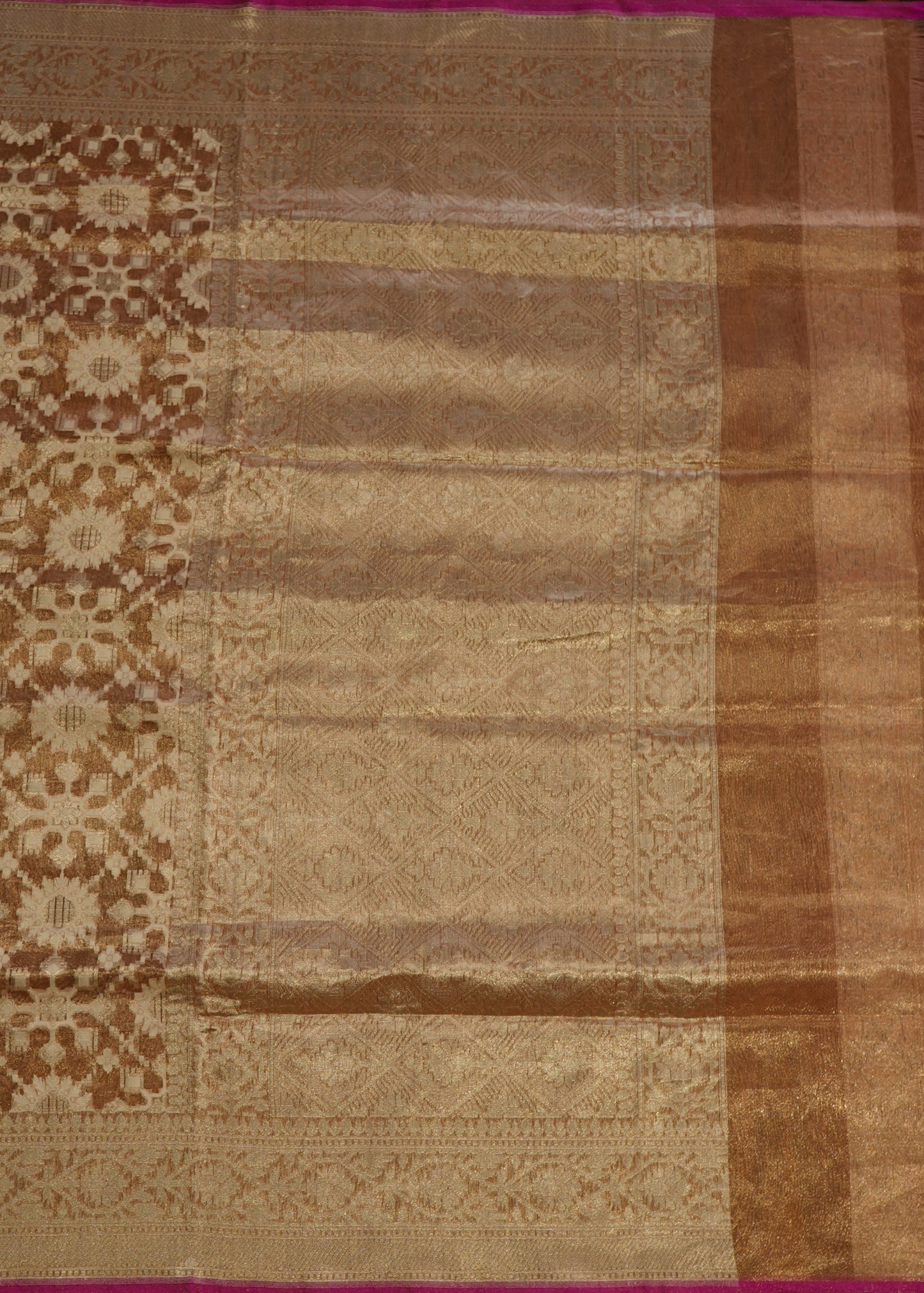 Yellowish Orange Iktara Banaras Silk Handloom Saree