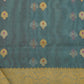 Sky Blue Banaras Iktara Kora Pure Silk Handloom Saree