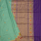 Sea Blue Banaras Iktara Katan all over Pure Silk Handloom Saree