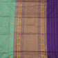 Sea Blue Banaras Iktara Katan all over Pure Silk Handloom Saree