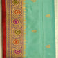 Sea Blue Banaras Iktara Katan all over Pure Silk Handloom Saree