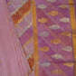 Baby Pink Banaras Rangkaat Jaal Zari Kora Pure Silk Handloom Saree