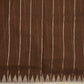 Brown Ponduru Pallu Jamdani  Stripes Pure Cotton Handloom Saree