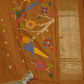 Light Brown Ponduru Pallu Jamdhani Pure Cotton Handloom Saree