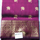 Dark Wine Venkatagiri All Over Zari Pure Silk Handloom Saree