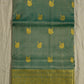 Sea Green Venkatagiri All Over Zari Pure Silk Handloom Saree