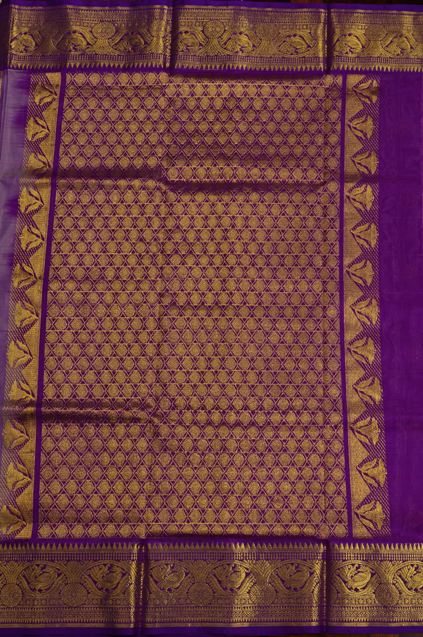 Violet Venkatagiri Checks Pure Silk Handloom Saree