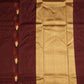 Marron Chanderi Eknaliya Zari Buti Pattu Border Pure Silk Handloom Saree