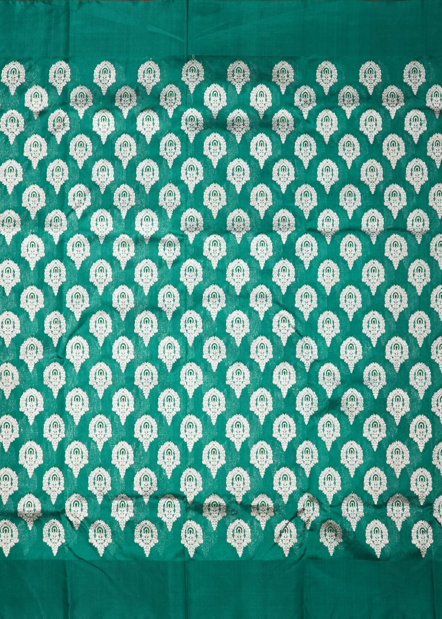 Green Chanderi All Over Jamdani Pure Silk Handloom Saree