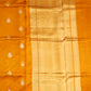 Mustard Yellow Banaras Iktara Katan Meenakari Zari Buti Zari Border Pure Silk Handloom Saree