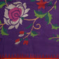 Violet Ponduru All Over Zari Buti Pallu Jamdani Zari Border Pure Cotton Handloom Saree