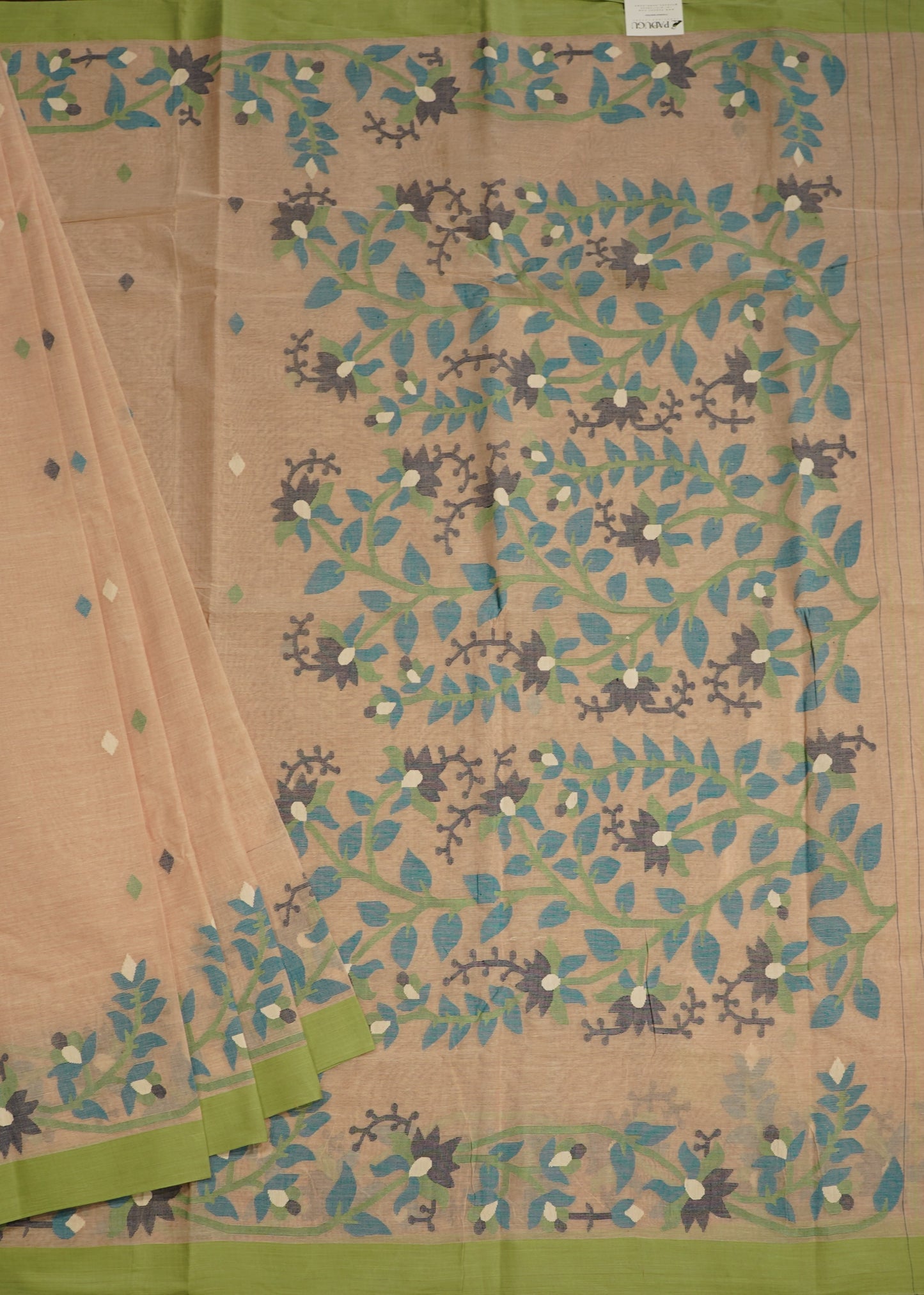 Mauve Bengal Dhakai Cotton Pure Handloom Saree