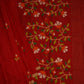 Red Bengal Mutka Jamdani Pure Silk Handloom Saree