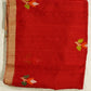 Red Bengal Mutka Jamdani Pure Silk Handloom Saree