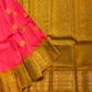 Orange Red Gadwal Pure Silk Handloom Saree