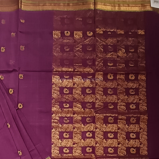 Purple East Godavari Pure Cotton Handloom Saree