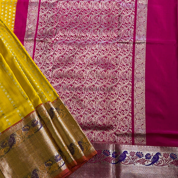 Yellow Silk Pure Handloom Venkatagiri Saree