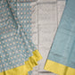 Sea Blue Chanderi All Over Zari Pure Silk Handloom Saree