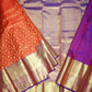 Orange Kanchi All Over Zari Pure Silk Handloom Saree