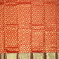 Orange Kanchi All Over Zari Pure Silk Handloom Saree