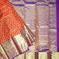 Orange Kanchi All Over Zari Pure Silk Handloom Saree