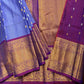 Lavender Gadwal Pure Silk Handloom Saree