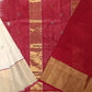 White Mangalagiri  Pure Silk Handloom Saree