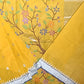 Yellow Ponduru Pure Cotton Pallu Jamdani Handloom saree