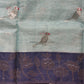 Sea Blue Zari Kota Pure Handloom Saree