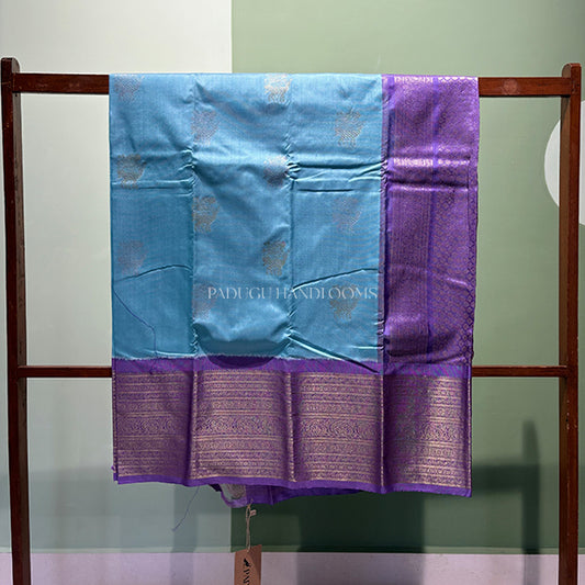 Blue Pochampally Ikkat Pure Silk Handloom Saree