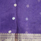 Purple Kora Banaras Silk Saree